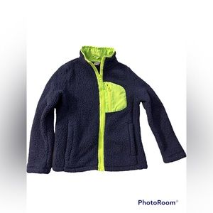 Land’s End Boys Navy Blue Fleece Jacket| Size: 8